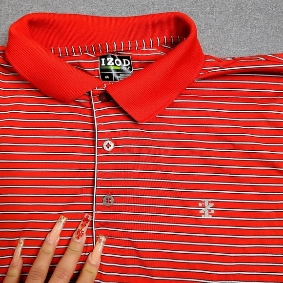 Izod Golf Striped Men's Shirt - Picture 2 of 4